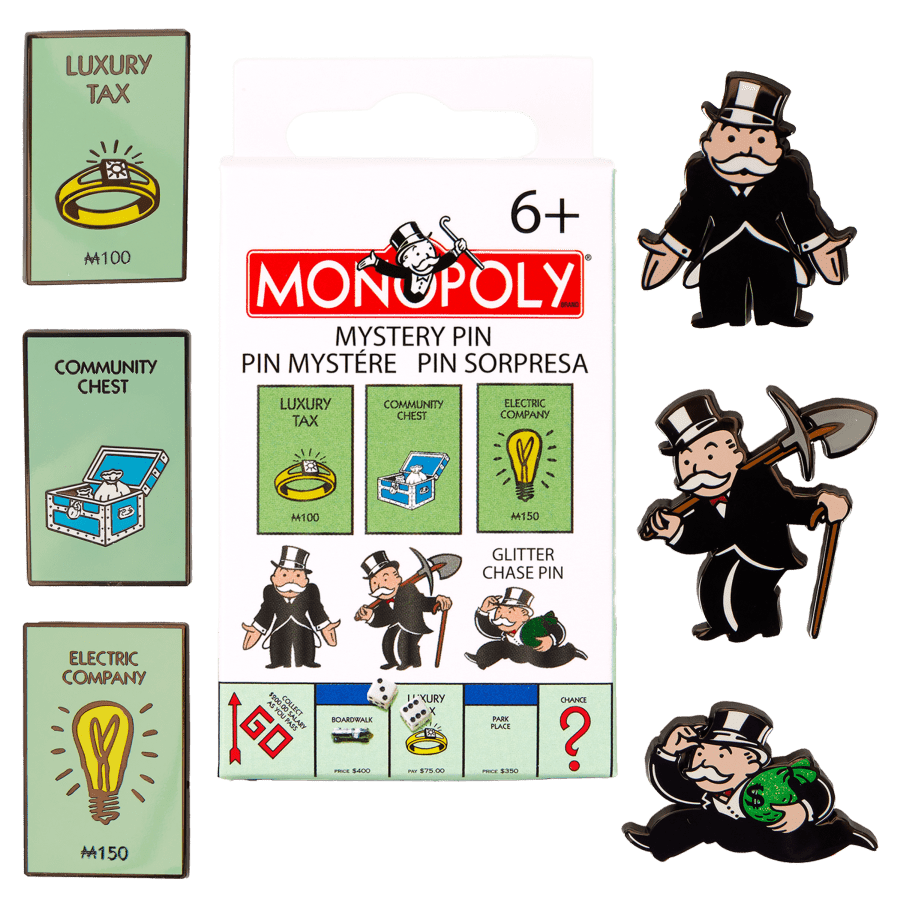 Hasbro - Monopoly 90th Anniversary Mystery Pin Blind Box (Display of 12)