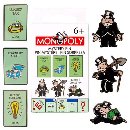Hasbro - Monopoly 90th Anniversary Mystery Pin Blind Box (Display of 12)