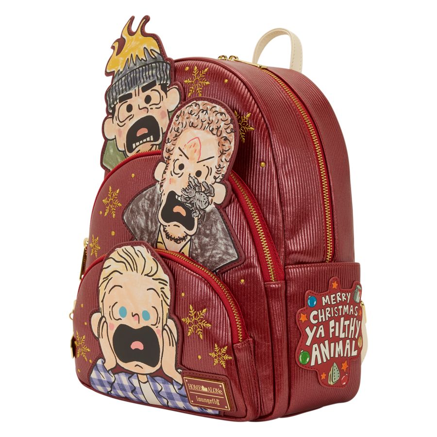 Home Alone - Triple Pocket Mid-Size Backpack