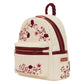 Loungefly - Cream & Red Floral Mid-Size Backpack