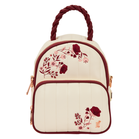 Loungefly - Cream & Red Floral Sling Bag