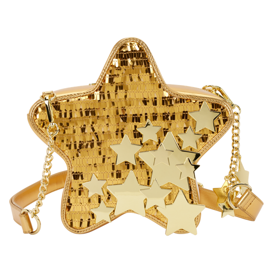 Loungefly - Figural Gold Stars Sequin Crossbody Bag