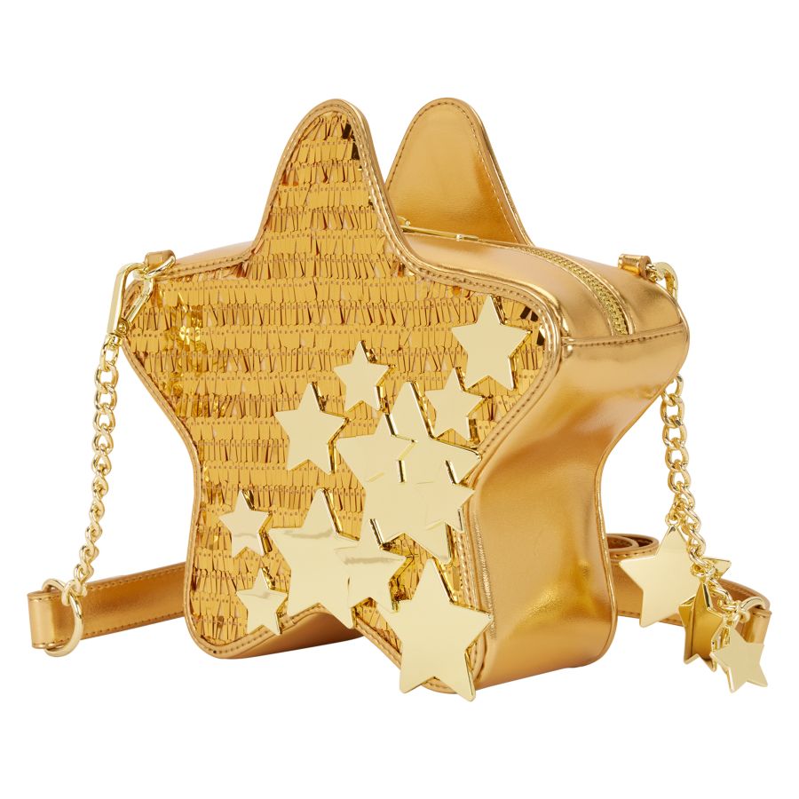 Loungefly - Figural Gold Stars Sequin Crossbody Bag