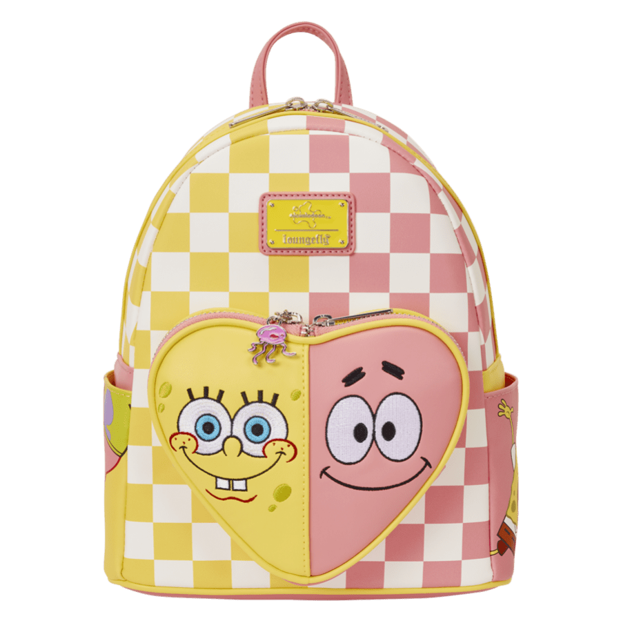 SpongeBob Squarepants - SpongeBob & Patrick Star Checkered Mini Backpack