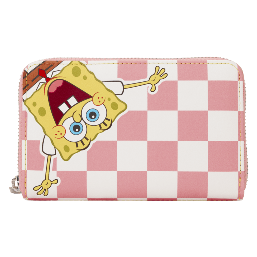 SpongeBob Squarepants - SpongeBob & Patrick Star Checkered Zip Around Wallet