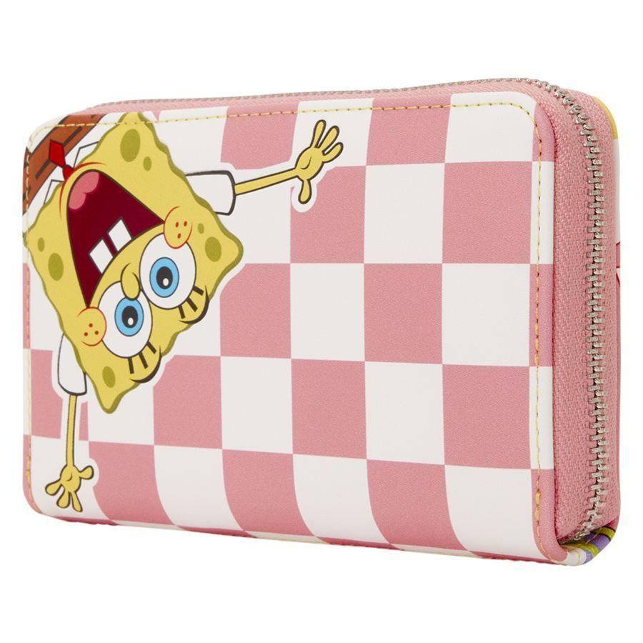SpongeBob Squarepants - SpongeBob & Patrick Star Checkered Zip Around Wallet