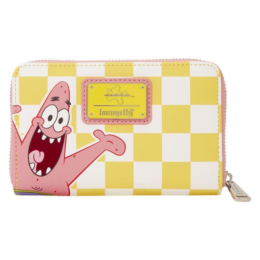 SpongeBob Squarepants - SpongeBob & Patrick Star Checkered Zip Around Wallet