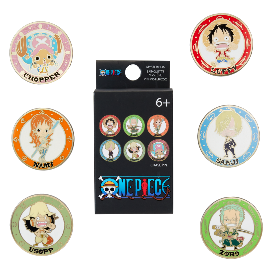 One Piece – Chibi Mystery Box Pins Assortment (Display of 12)