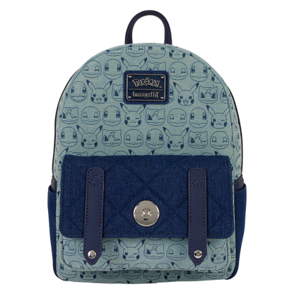 Pokemon - Faux Denim All-Over Print Mini Backpack