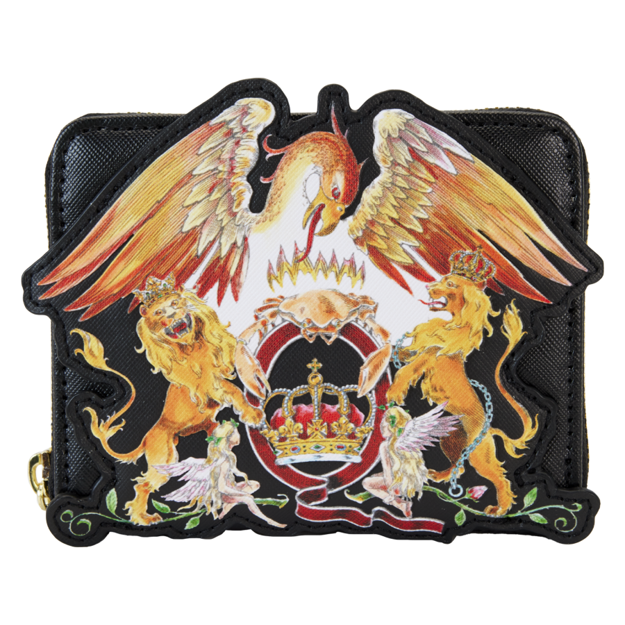 Queen - Logo Crest Zip Around Wallet