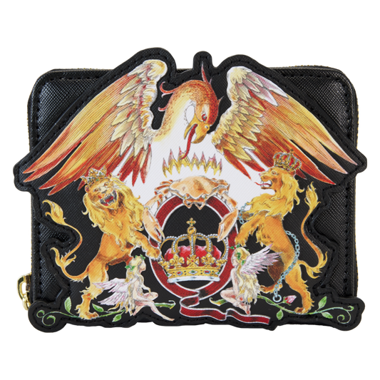 Queen - Logo Crest Zip Around Wallet