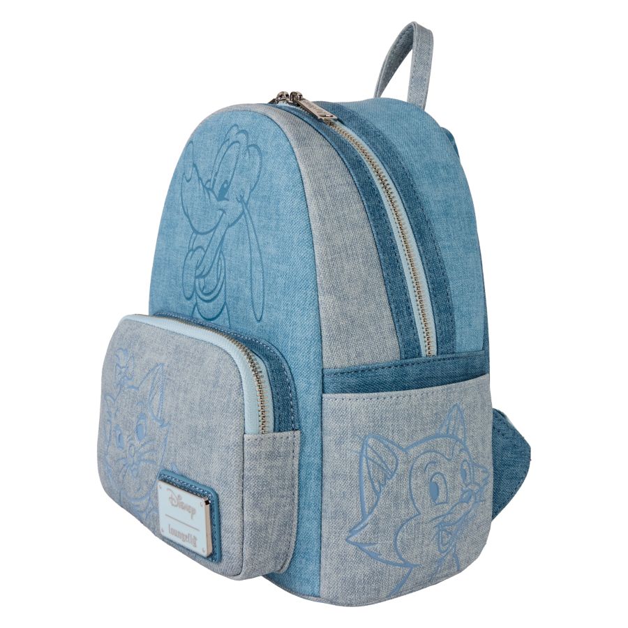 Disney - Dogs & Cats Faux Denim Mini Backpack