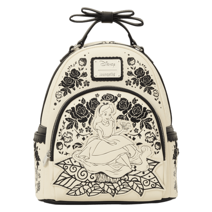 Alice in Wonderland - Embroidered Floral Mini Backpack