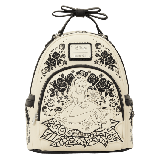 Alice in Wonderland - Embroidered Floral Mini Backpack