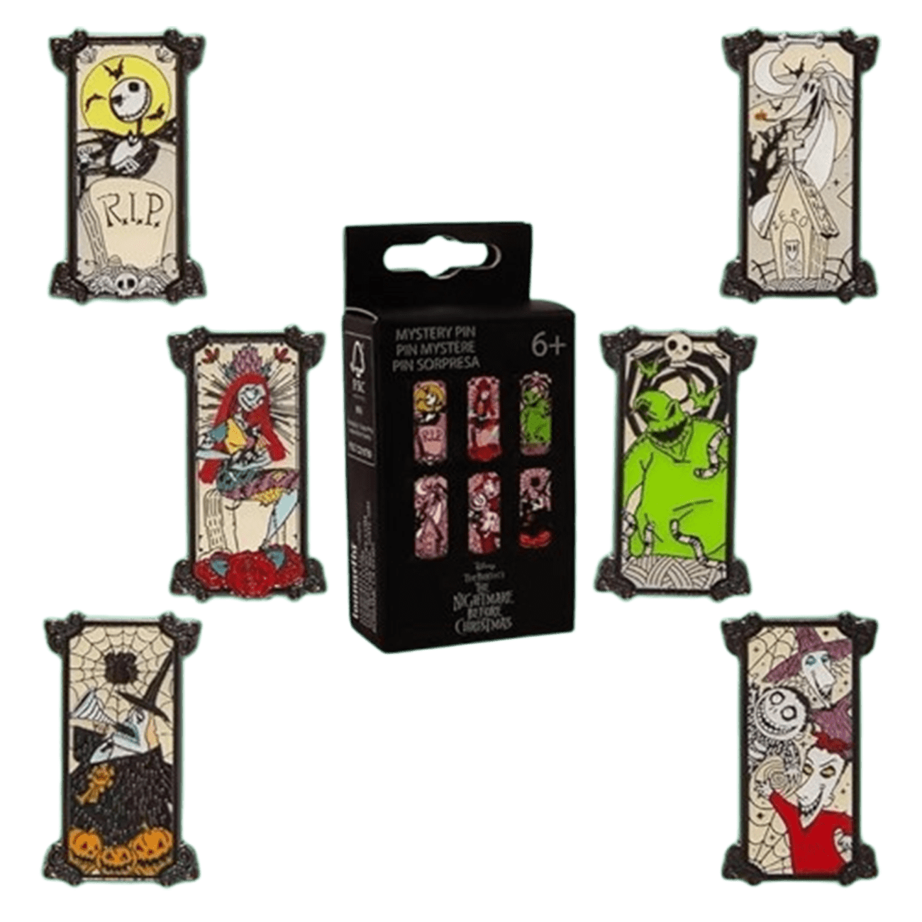 The Nightmare Before Christmas - Potrait Stlye Mystery Pin Blind Box Assortment (Display of 12)