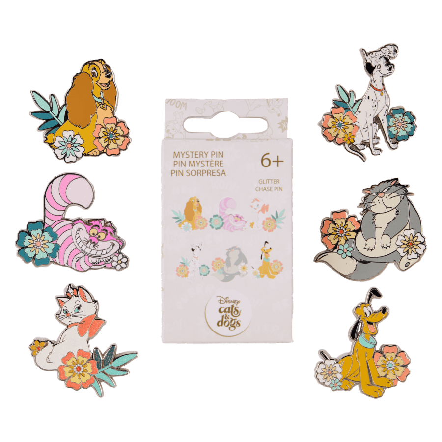 Dogs & Cats - Floral Mystery Pin Blind Box (Display of 12)