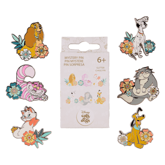 Dogs & Cats - Floral Mystery Pin Blind Box (Display of 12)