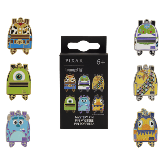 Disney - Pixar Characters Mini Backpack Mystery Box Pin Assortment (Display of 12)