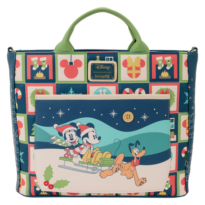 Disney - Mickey & Minnie Holiday Convertible Tote Bag