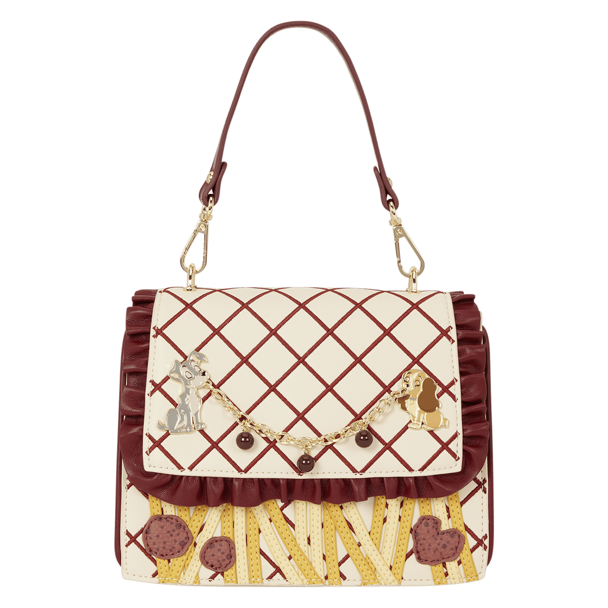 Lady & the Tramp - Spaghetti Dinner Charm Crossbody Bag