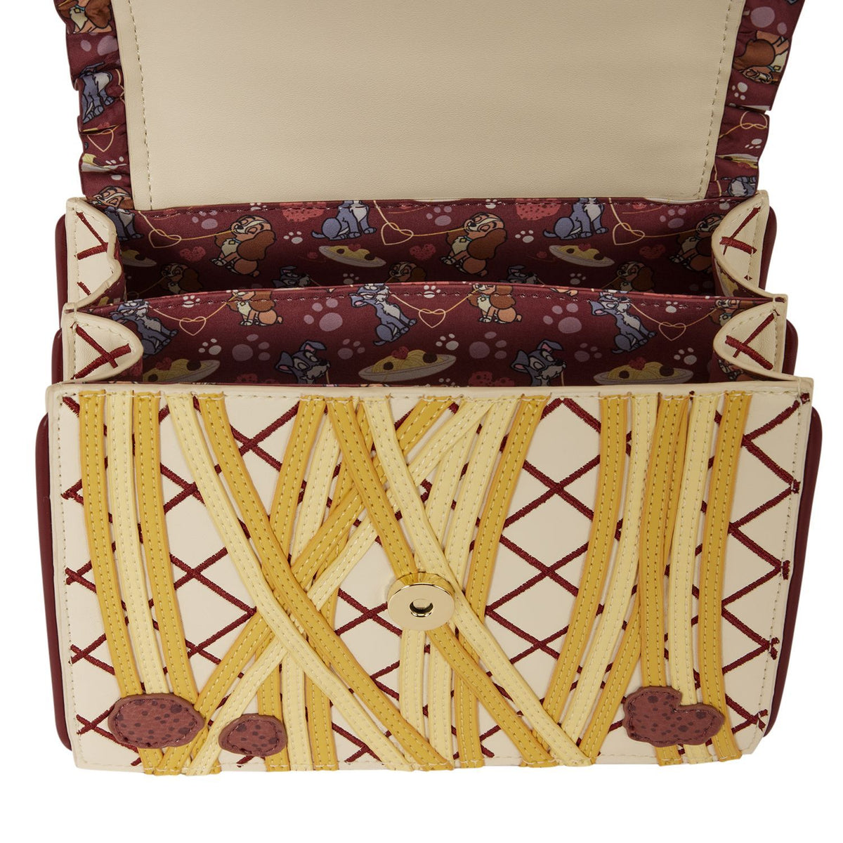 Lady & the Tramp - Spaghetti Dinner Charm Crossbody Bag