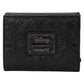 Disney Villains - Black Faux Leather with Velvet Trim Tri-Fold Wallet