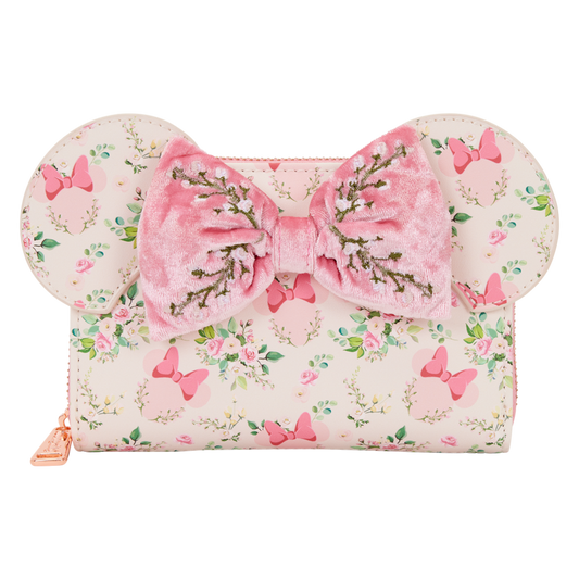 Disney - Minnie Mouse Floral Zip Around Wallet