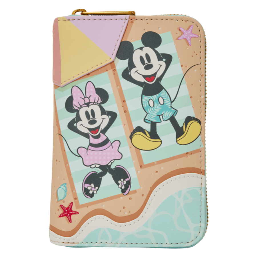 Mickey & Minnie - Beach Fun Zip Around Wallet