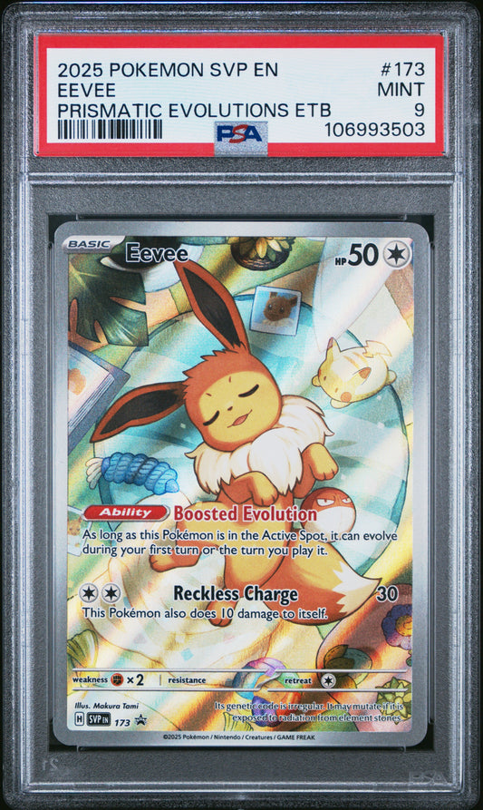 2025 Pokemon Svp En-Sv Black Star Promo 173 Eevee Prismatic Evolutions Etb