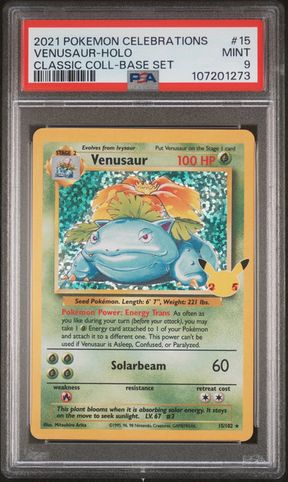 2021 Pokemon Celebrations Classic Collection 15 Venusaur Base Set - Holo