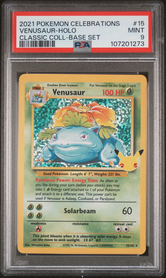 2021 Pokemon Celebrations Classic Collection 15 Venusaur Base Set - Holo