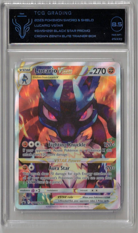 2023 Pokemon Sword & Shield Black Star SWSh291 Lucario Vstar - TCG 8.5
