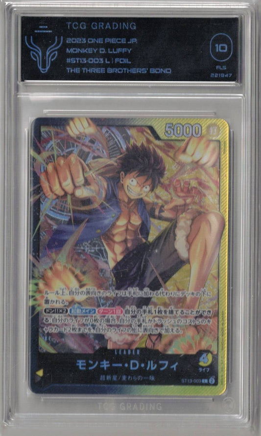 2023 One Piece Japanese The Three Brother's Bond ST13-003 Monkey D Luffy - TCG 10