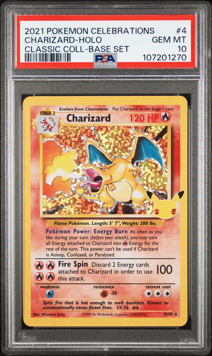 2021 Pokemon Celebrations Classic Collection 4 Charizard Base Set - Holo