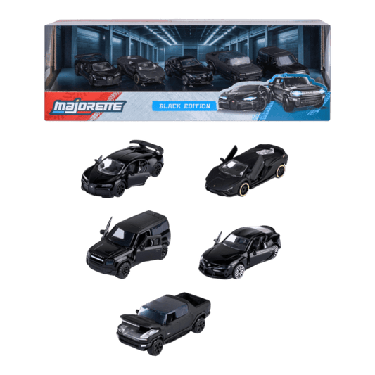 Majorette - 1:64 Black Edition 5 Vehicle Giftpack