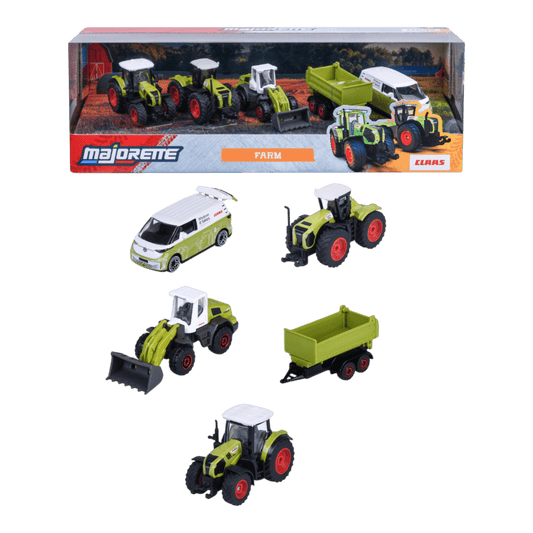 Majorette - 1:64 Claas Farm 5 Vehicle Giftpack