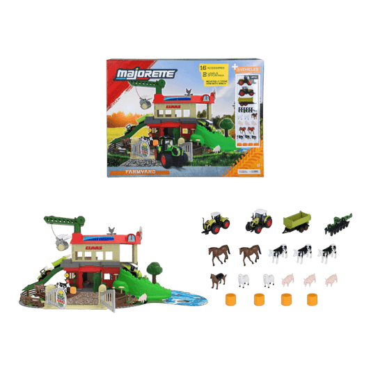 Majorette - Farmyard + 3 Vehicles PlaySet