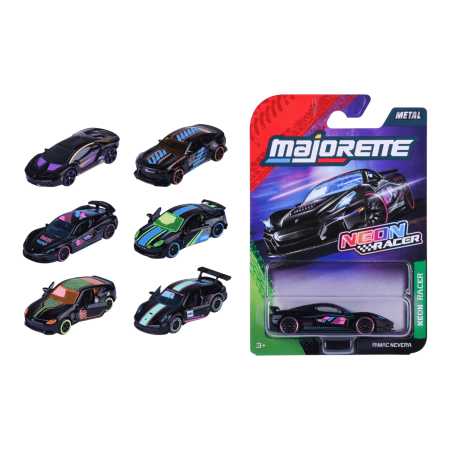 Majorette - 1:64 Neon Racer Premium Cars 12ct H/S