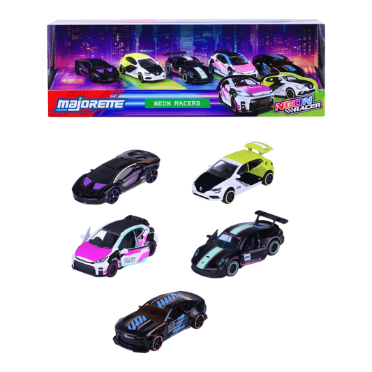 Majorette - 1:64 Neon Racer 5 Vehicle Giftpack