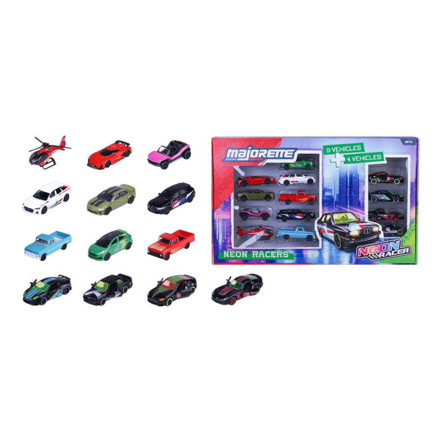 Majorette - 1:64 Neon Racer 13 Vehicle Giftpack