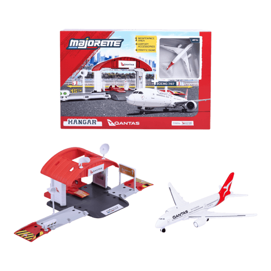 Qantas - Hangar with Airplane Playset