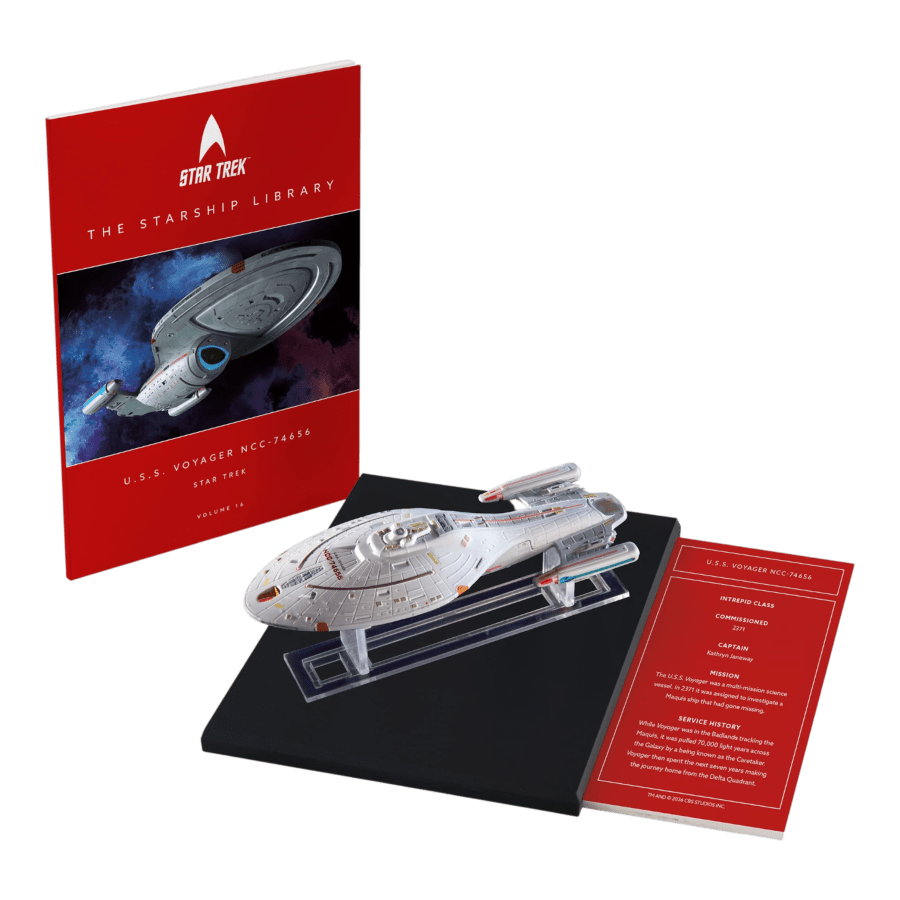 Star Trek: Voyager - U.S.S. Voyager NCC-74656 Diecast Ship & Book