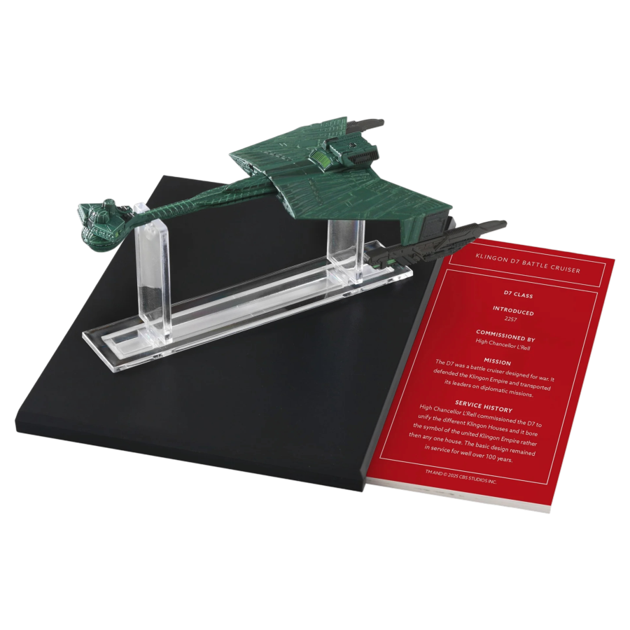 Star Trek: Discovery - Klingon D7 Battle Cruiser Die-cast Ship & Book