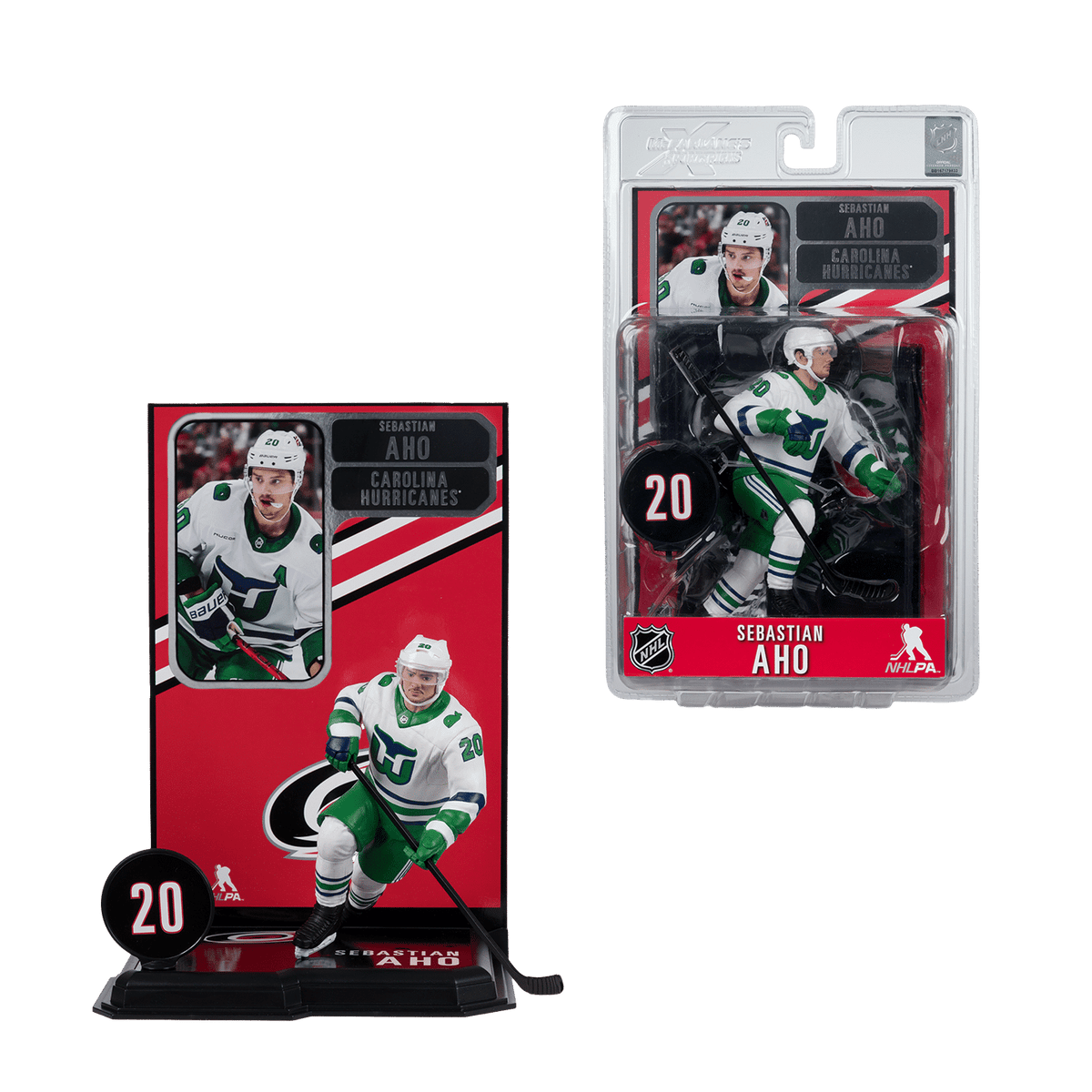 NHL - Sebastian Aho (Whalers Retro) Posed Figure