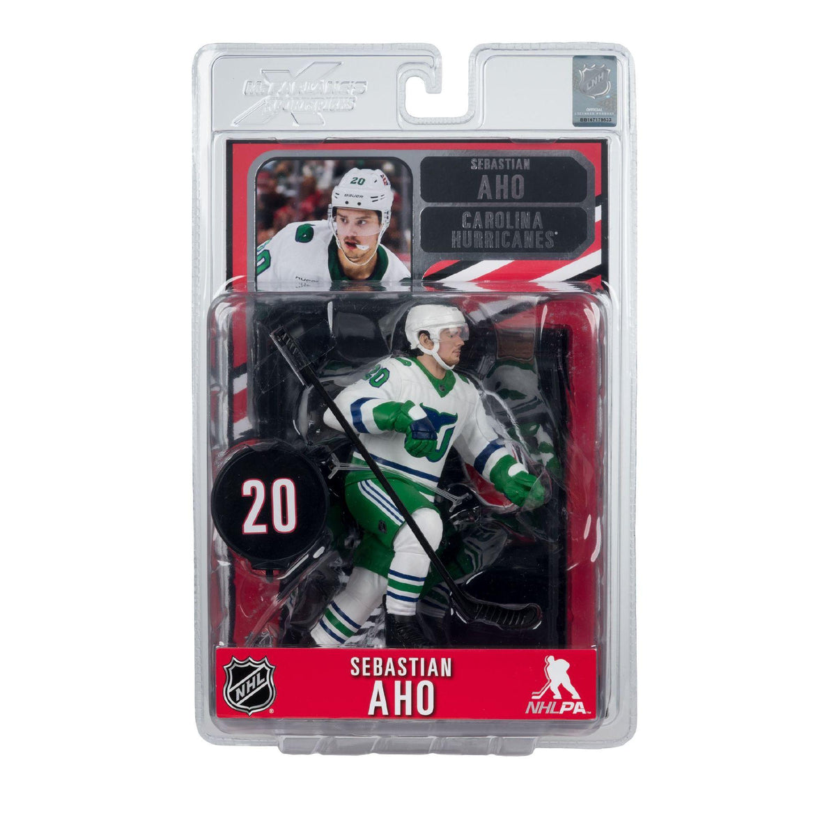 NHL - Sebastian Aho (Whalers Retro) Posed Figure