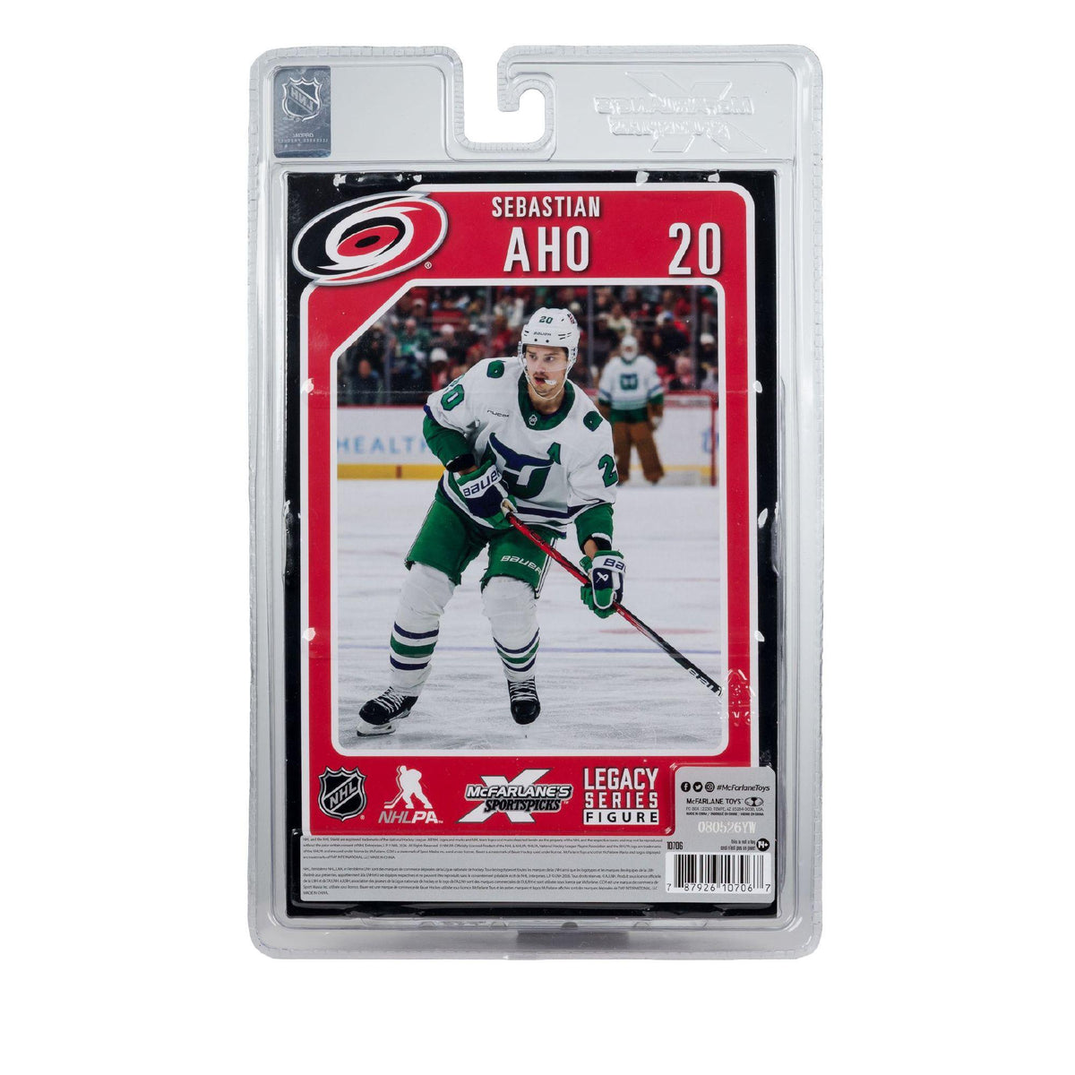 NHL - Sebastian Aho (Whalers Retro) Posed Figure