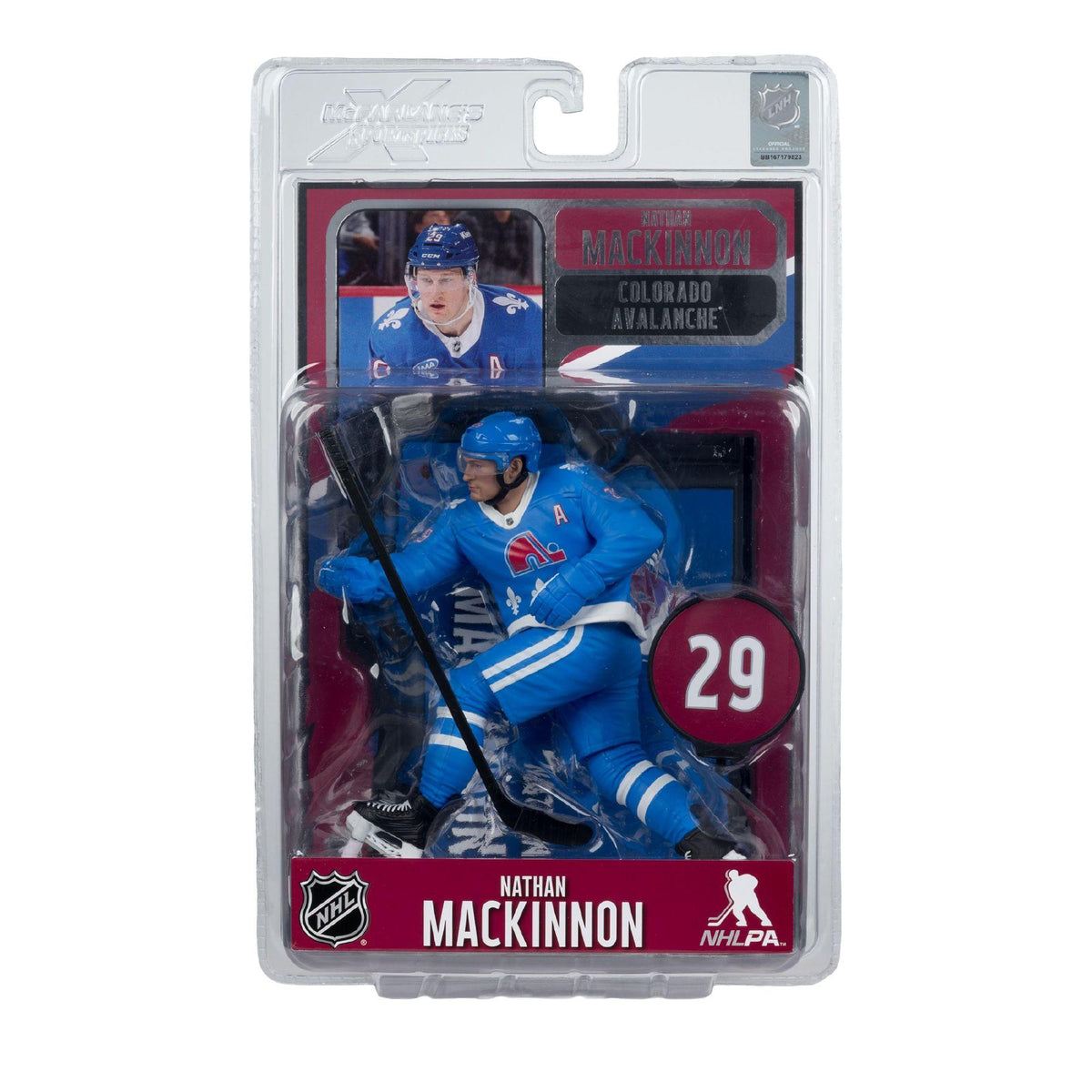 NHL - Nathan Mackinnon (Nordiques Retro) Posed Figure