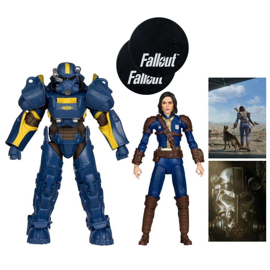 Fallout 4 - T- 60 Vault Tec & Sole Survivor 7" Action Figure 2-Pack