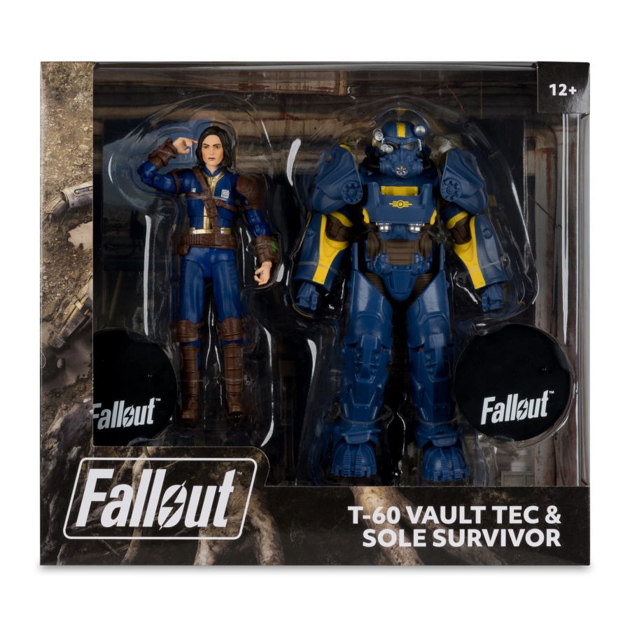 Fallout 4 - T- 60 Vault Tec & Sole Survivor 7" Action Figure 2-Pack