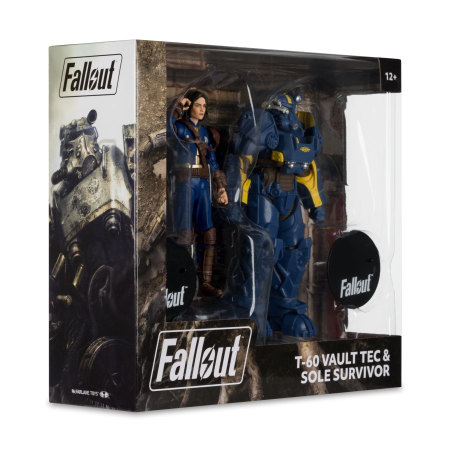 Fallout 4 - T- 60 Vault Tec & Sole Survivor 7" Action Figure 2-Pack